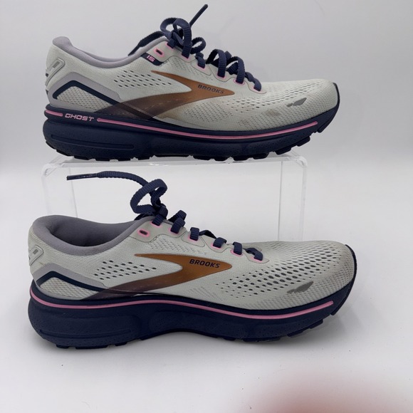 Brooks Ghost 15 Womens Running Walking Shoes Blue Athletic Sneakers Size 9B - Picture 1 of 13